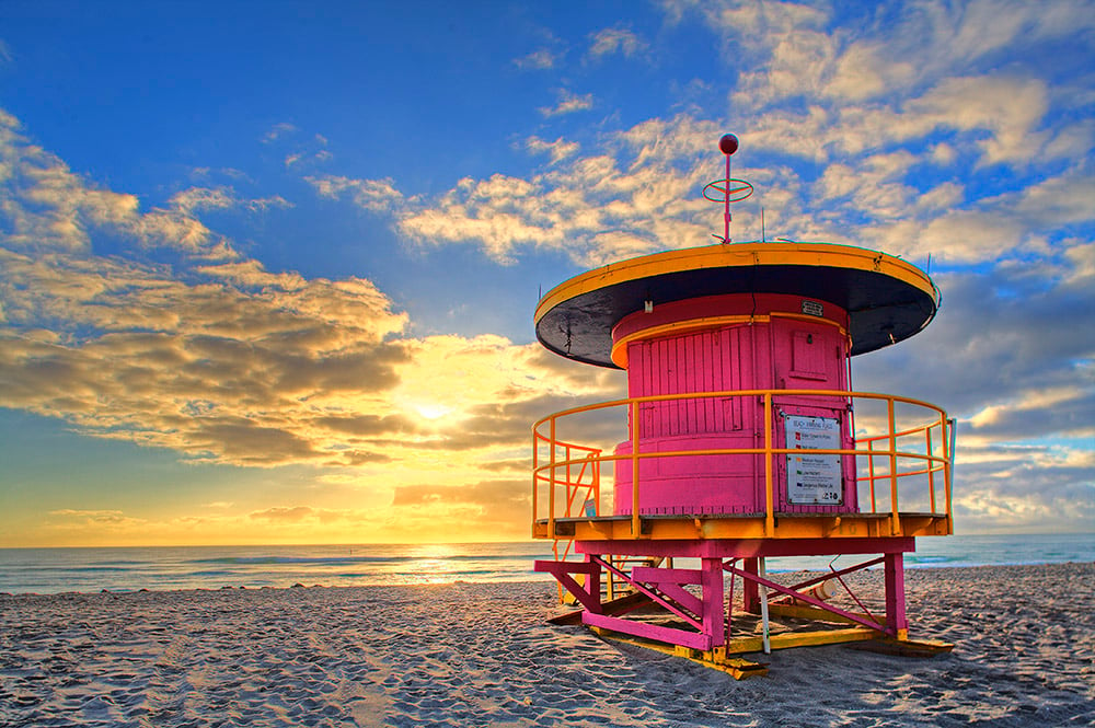 La plage de South Beach à Miami