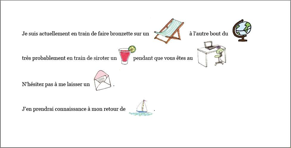 Illustration de message d'absence automatique