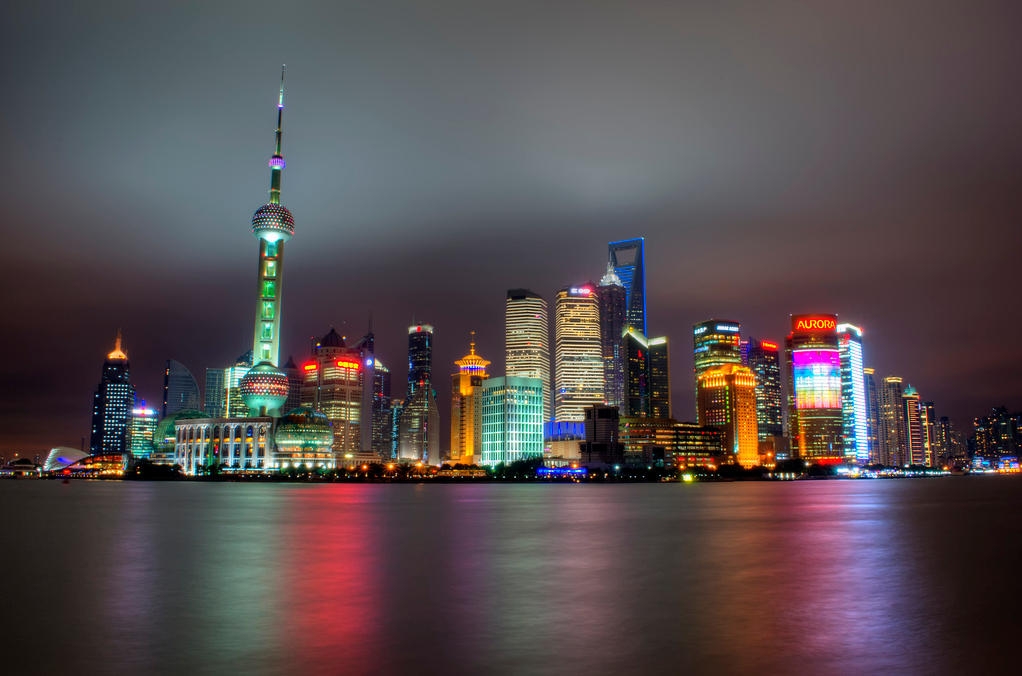 Le bund à Shanghai