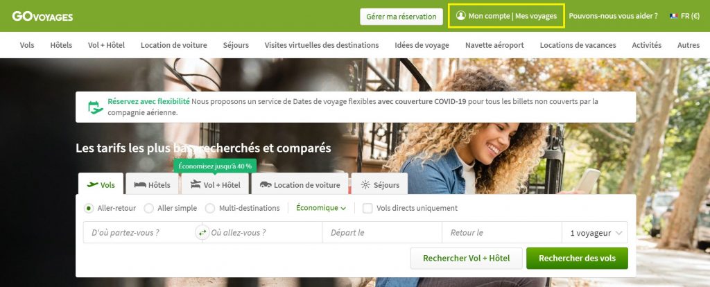 Mon compte GO VOyages Prime