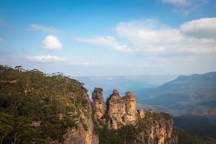 panorama des Three Sisters dans les Blue Mountains