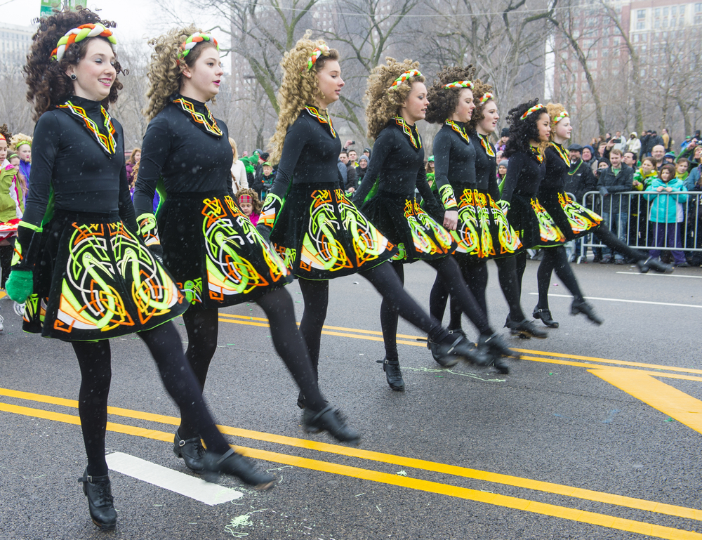 danseuses de danse irlandaise parade Saint Patrick
