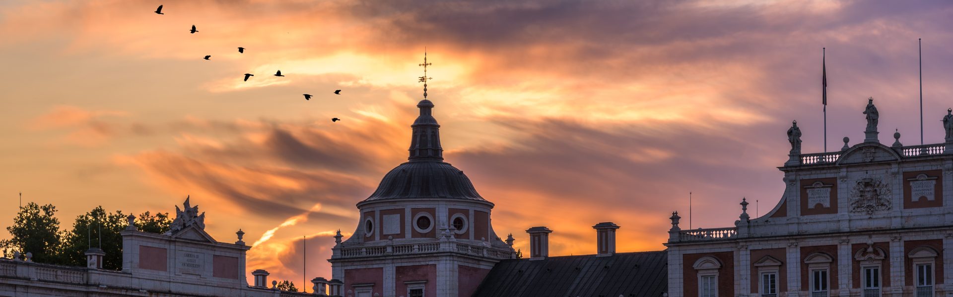 coucher de soleil à Madrid